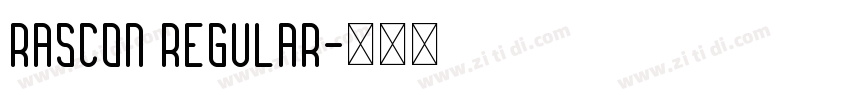 Rascon Regular字体转换